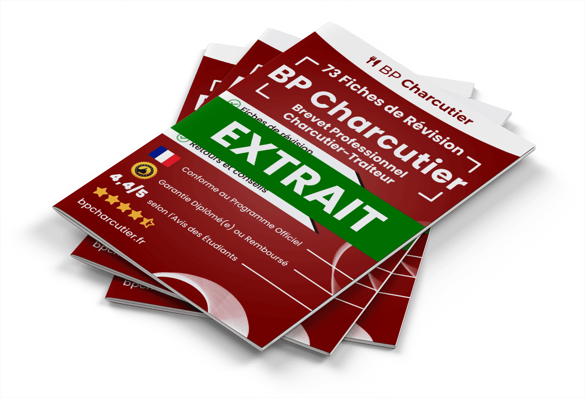Extrait Fiches Révision gratuites BP Charcutier
